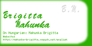 brigitta mahunka business card